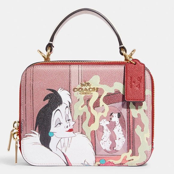 Coach Handbags - 🎃 Disney X Coach Box Crossbody With Cruella Motif